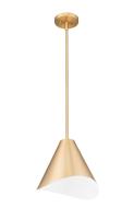 One Light Pendant by Z-Lite - Aria Collection, Modern Gold Finish - 1952P12-MGLD