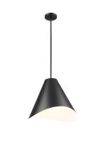 One Light Pendant by Z-Lite - Aria Collection, Matte Black Finish - 1952P18-MB