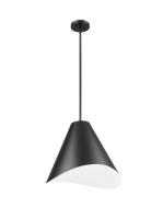 One Light Pendant by Z-Lite - Aria Collection, Matte Black Finish - 1952P18-MB