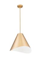 One Light Pendant by Z-Lite - Aria Collection, Modern Gold Finish - 1952P18-MGLD
