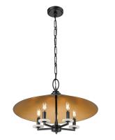 Five Light Pendant by Z-Lite - Rialto Collection, Matte Black Finish - 1953-22MB