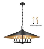 Six Light Pendant by Z-Lite - Rialto Collection, Matte Black Finish - 1953-32MB