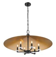 Six Light Pendant by Z-Lite - Rialto Collection, Matte Black Finish - 1953-32MB