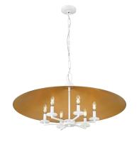Six Light Pendant by Z-Lite - Rialto Collection, Matte White Finish - 1953-32MW