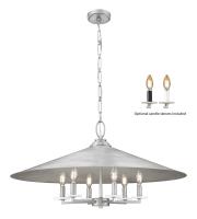 Six Light Pendant by Z-Lite - Rialto Collection, Signature Pewter Finish - 1953-32SPT
