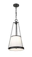 Four Light Pendant by Z-Lite - Madeline Collection, Matte Black Finish - 1954P12-MB