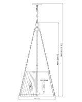 Five Light Pendant by Z-Lite - Madeline Collection, Modern Gold Finish - 1954P18-MGLD