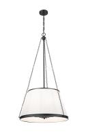 Six Light Pendant by Z-Lite - Madeline Collection, Matte Black Finish - 1954P24-MB