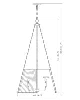 Six Light Pendant by Z-Lite - Madeline Collection, Modern Gold Finish - 1954P24-MGLD