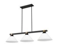 Three Light Billiard by Z-Lite - Bronte Collection, Matte Black + Rubbed Brass Finish - 1955-3MB-RB-AMO14
