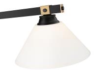 Three Light Billiard by Z-Lite - Bronte Collection, Matte Black + Rubbed Brass Finish - 1955-3MB-RB-AMO14