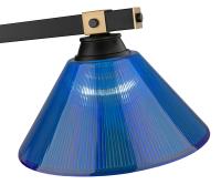 Three Light Billiard by Z-Lite - Bronte Collection, Matte Black + Rubbed Brass Finish - 1955-3MB-RB-ARDB