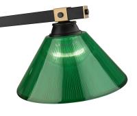 Three Light Billiard by Z-Lite - Bronte Collection, Matte Black + Rubbed Brass Finish - 1955-3MB-RB-ARG