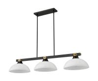 Three Light Billiard by Z-Lite - Bronte Collection, Matte Black + Rubbed Brass Finish - 1955-3MB-RB-DWL14