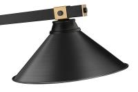 Three Light Billiard by Z-Lite - Bronte Collection, Matte Black + Rubbed Brass Finish - 1955-3MB-RB-MB15
