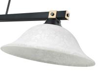 Three Light Billiard by Z-Lite - Bronte Collection, Matte Black + Rubbed Brass Finish - 1955-3MB-RB-WM16