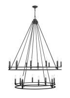 20 Light Chandelier by Z-Lite - Dennison Collection, Matte Black Finish - 4005-20MB
