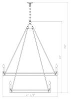20 Light Chandelier by Z-Lite - Dennison Collection, Matte Black Finish - 4005-20MB