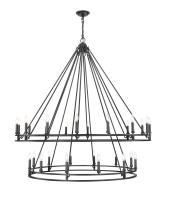 28 Light Chandelier by Z-Lite - Dennison Collection, Matte Black Finish - 4005-28MB