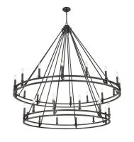 28 Light Chandelier by Z-Lite - Dennison Collection, Matte Black Finish - 4005-28MB