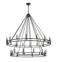 28 Light Chandelier by Z-Lite - Dennison Collection, Matte Black Finish - 4005-28MB