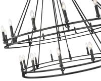 28 Light Chandelier by Z-Lite - Dennison Collection, Matte Black Finish - 4005-28MB