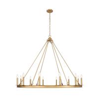 12 Light Chandelier by Z-Lite - Barclay Collection, Rubbed Brass Finish - 482R-12RB