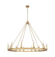 12 Light Chandelier by Z-Lite - Barclay Collection, Rubbed Brass Finish - 482R-12RB