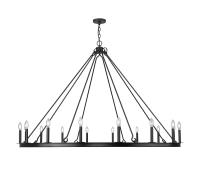 16 Light Chandelier by Z-Lite - Barclay Collection, Matte Black Finish - 482R-16MB
