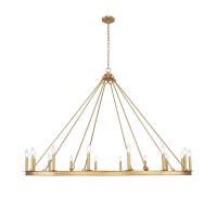 16 Light Chandelier by Z-Lite - Barclay Collection, Rubbed Brass Finish - 482R-16RB
