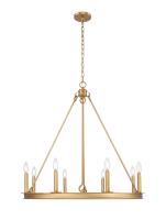 Eight Light Chandelier by Z-Lite - Barclay Collection, Rubbed Brass Finish - 482R-8RB