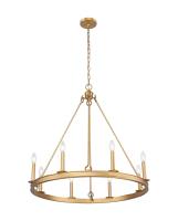 Eight Light Chandelier by Z-Lite - Barclay Collection, Rubbed Brass Finish - 482R-8RB