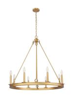 Eight Light Chandelier by Z-Lite - Barclay Collection, Rubbed Brass Finish - 482R-8RB