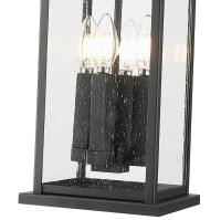 Four Light Outdoor Chain Mount Ceiling Fixture by Z-Lite - Tiberius Collection, Black Finish - 5017CHB-BK