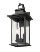 Two Light Outdoor Wall Sconce by Z-Lite - Tiberius Collection, Black Finish - 5017M-BK