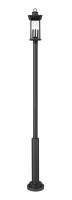 Four Light Outdoor Post Mounted Fixture by Z-Lite - Tiberius Collection, Black Finish - 5017PHBR-5010P-BK