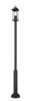 Four Light Outdoor Post Mounted Fixture by Z-Lite - Tiberius Collection, Black Finish - 5017PHBR-5010P-BK