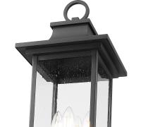 Four Light Outdoor Post Mounted Fixture by Z-Lite - Tiberius Collection, Black Finish - 5017PHBR-564P-BK