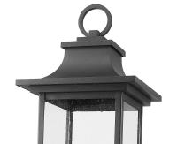 Four Light Outdoor Post Mount Fixture by Z-Lite - Tiberius Collection, Black Finish - 5017PHBR-BK