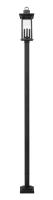 Four Light Outdoor Post Mounted Fixture by Z-Lite - Tiberius Collection, Black Finish - 5017PHBS-536P-BK