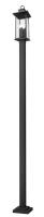 Four Light Outdoor Post Mounted Fixture by Z-Lite - Tiberius Collection, Black Finish - 5017PHBS-536P-BK