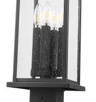 Four Light Outdoor Post Mounted Fixture by Z-Lite - Tiberius Collection, Black Finish - 5017PHBS-536P-BK