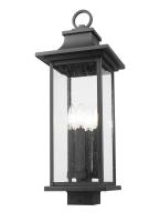 Four Light Outdoor Post Mount Fixture by Z-Lite - Tiberius Collection, Black Finish - 5017PHBS-BK
