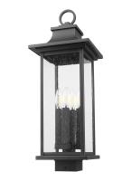 Four Light Outdoor Post Mount Fixture by Z-Lite - Tiberius Collection, Black Finish - 5017PHBS-BK