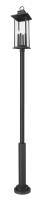 Six Light Outdoor Post Mounted Fixture by Z-Lite - Tiberius Collection, Black Finish - 5017PHXLR-5010P-BK