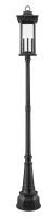 Six Light Outdoor Post Mounted Fixture by Z-Lite - Tiberius Collection, Black Finish - 5017PHXLR-564P-BK