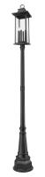 Six Light Outdoor Post Mounted Fixture by Z-Lite - Tiberius Collection, Black Finish - 5017PHXLR-564P-BK