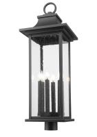 Six Light Outdoor Post Mount Fixture by Z-Lite - Tiberius Collection, Black Finish - 5017PHXLR-BK
