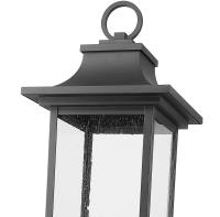 Six Light Outdoor Post Mount Fixture by Z-Lite - Tiberius Collection, Black Finish - 5017PHXLR-BK