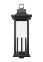 Six Light Outdoor Post Mount Fixture by Z-Lite - Tiberius Collection, Black Finish - 5017PHXLS-BK